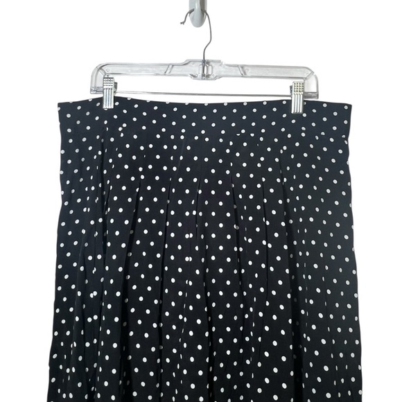 Sezane Black Polka Dot Alicia Middle Dot Midi Skirt NWT US 12 - Picture 6 of 14